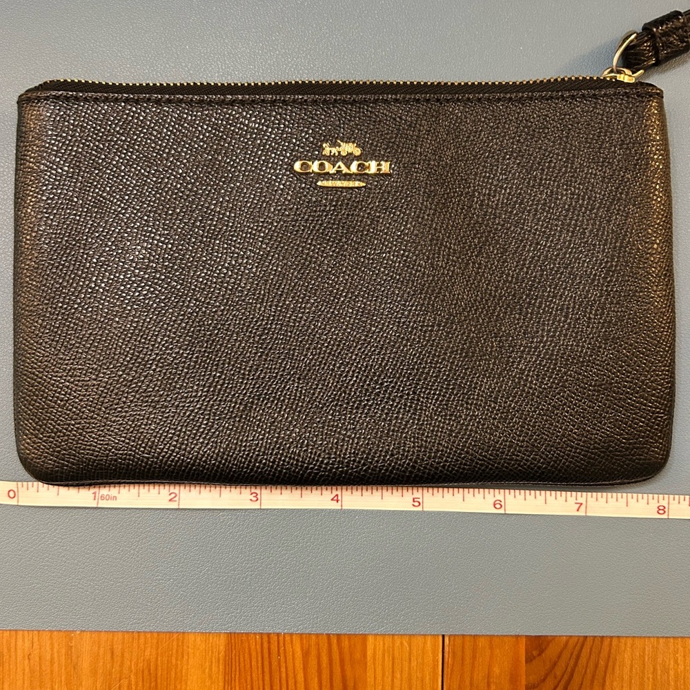 Coach Black Textured Wristlet - Picture 6 of 7